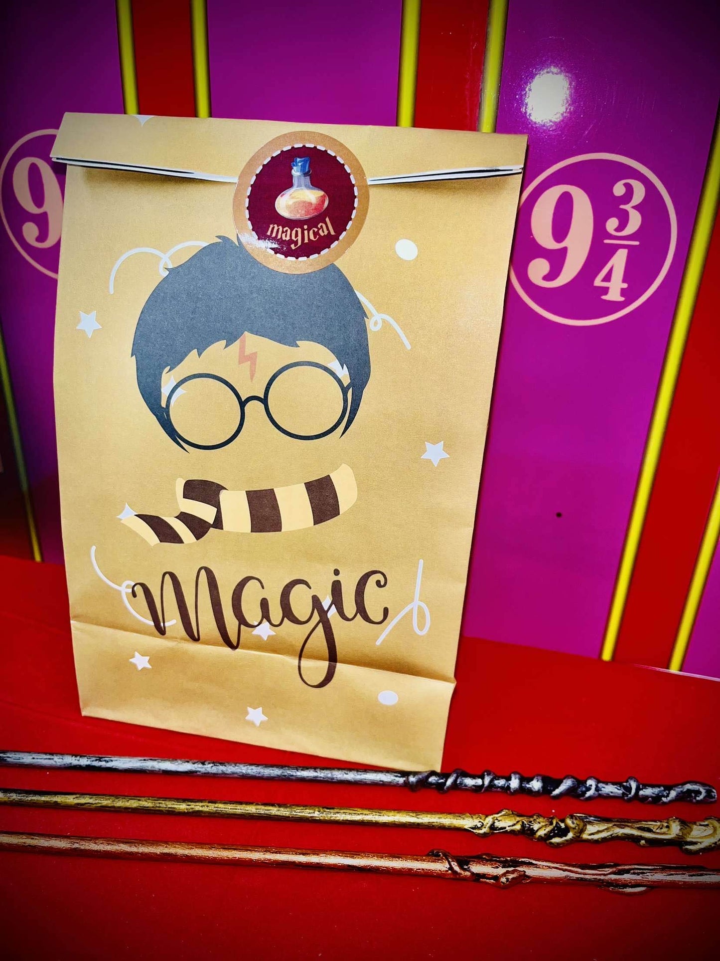 Sachet Kraft Surprise Bonbon et Goodies Harry Potter
